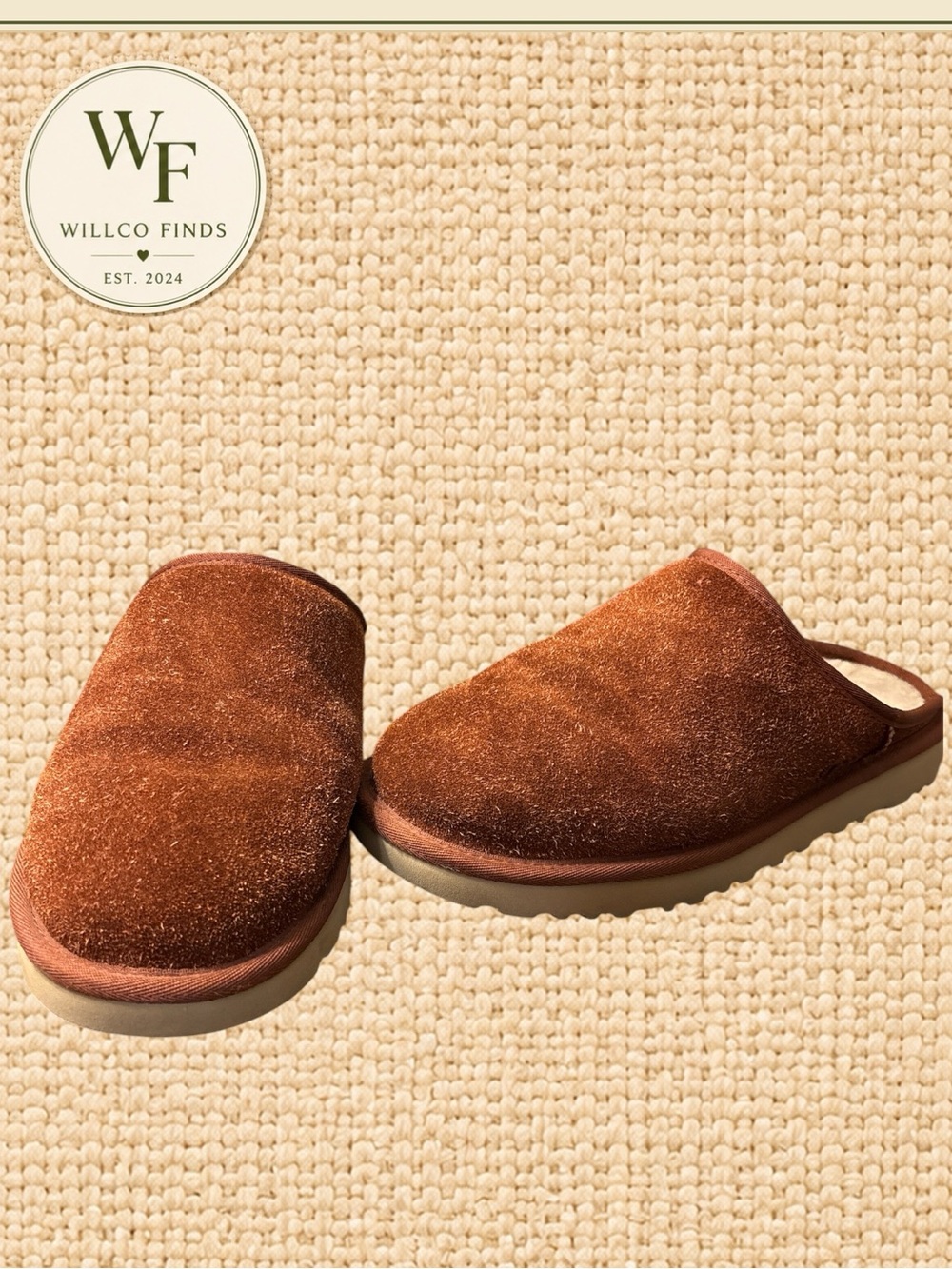 UGG Classic Slip-On Shaggy Suede Slippers Burnt Cedar Men’s Size 9